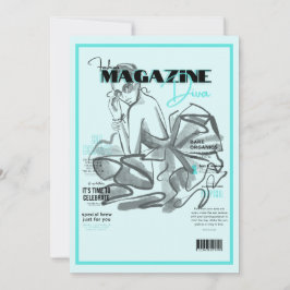 Convite de revista de moda para despedida de solte