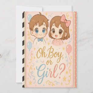 Convite de Revolução de Gênero Animado Kawaii.