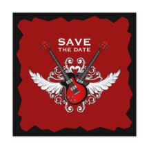 Convite de Rock 'n' Roll Save the Date
