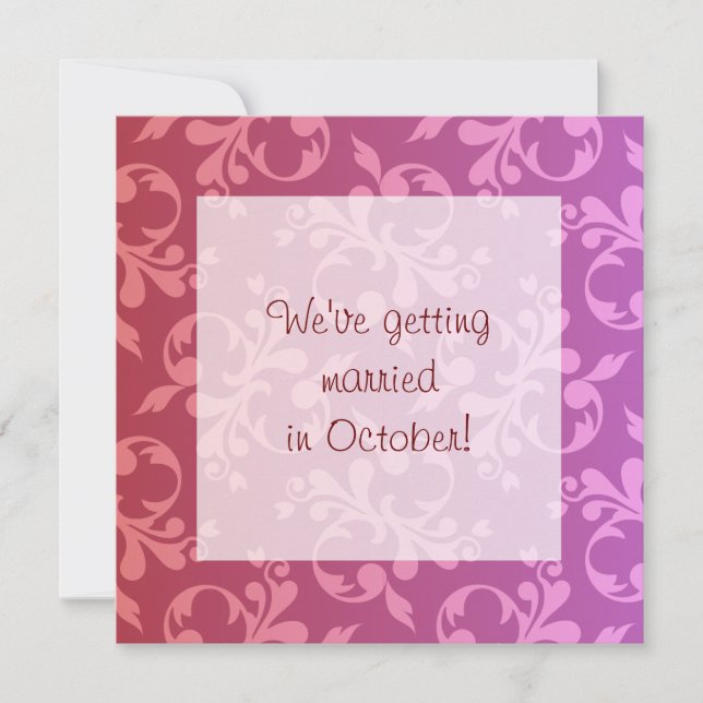 Convite de Rolagem Vermelho e Roxo (Frente)