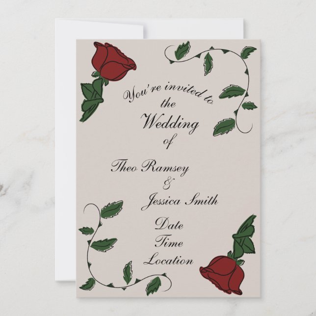 Convite de rosa (Frente)