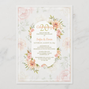 Convite de Rosa de Aniversário Vitoriano