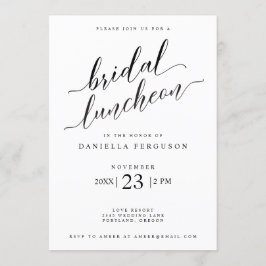 Convite de Roupa Bridal de Casamento de Script Clá