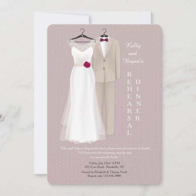 Convite de Roupas de Casamento (Frente)