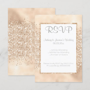 CONVITE DE RSVP DA CHAMPAGNE SPARKLE