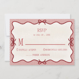 convite de rsvp de foto sobreposta simples em verm