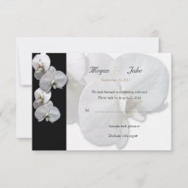 Convite de RSVP Orquídea Branca