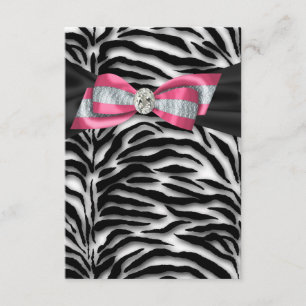 Convite de RSVP para Festa da Zebra Rosa