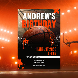 Convite de rua de basquete