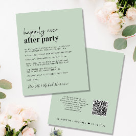 Convite de Sage de Código QR de Recepção de casame