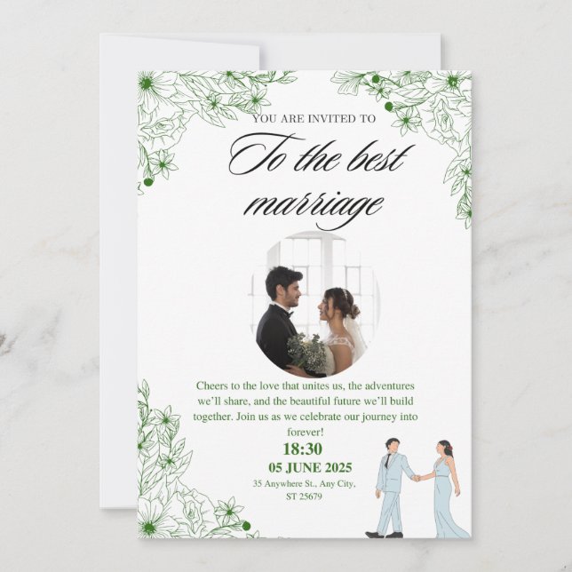 Convite de saída com um design excelente (Frente)