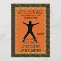 Convite de salto da silhueta