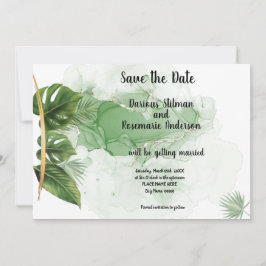 Convite de Salvar a Data com Palma Tropical