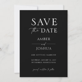 Convite de Salvar a Data de Casamento Clássico Mod