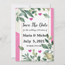 Convite de Salvar a Data do Casamento