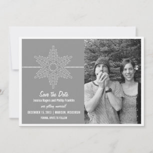 Convite de Salvar a Data do Doce Floco de Neve, Ci
