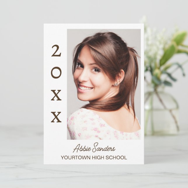 Convite de Salvar a Data para Foto de Formatura Br (Em pé/Frente)