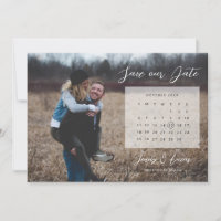 Convite de Salve a Data com foto de calendário