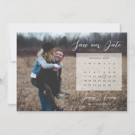 Convite de Salve a Data com foto de calendário