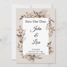 Convite de Salve o Dia com Elegância Floral