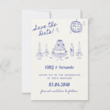 Convite de Salve o dia personalizado Casamento