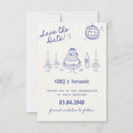 Convite de Salve o dia personalizado Casamento