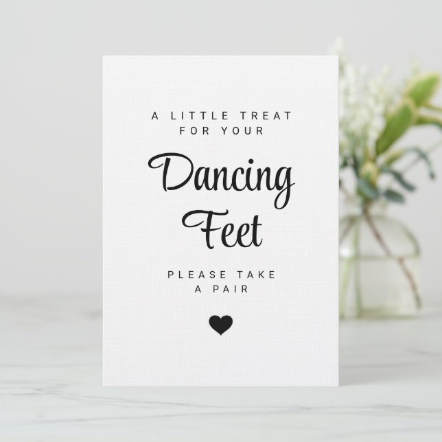 Convite de Sandálias de Dança Casamento (Em pé/Frente)