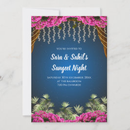 Convite de Sangeet de casamento & convite de Sange