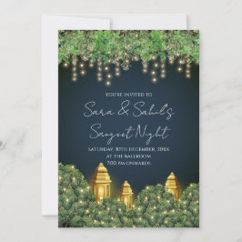 Convite de Sangeet de casamento & convites de Sang