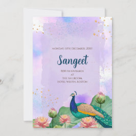 Convite de Sangeet indiano & cartões de casamento 