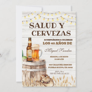 Convite de Saúde de Cerveja para Homem Mexicano Es