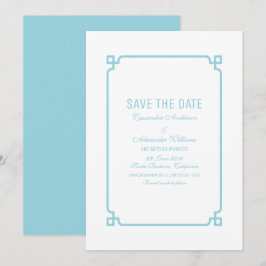 Convite de Save the Date Aqua Paradise Deco Chic