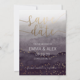 Convite de Save the Date aquarela