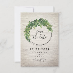Convite de Save The Date Botânico Inspirado em Tij