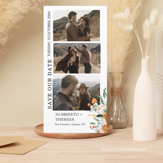 Convite de Save the Date com Faixa de Foto Clipart (Criador carregado)
