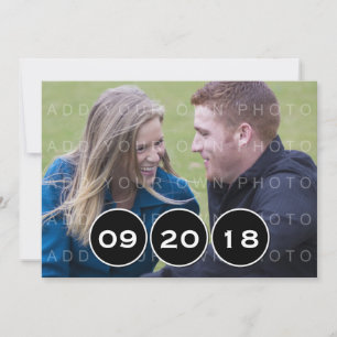 Convite de Save the Date com Foto de Círculos Mode