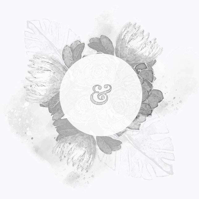 Convite de Save The Date de Casamento de Protea e  (Criador carregado)