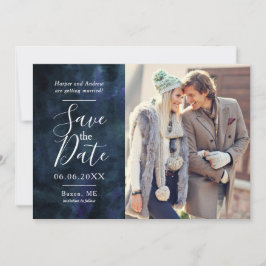 Convite de Save the Date de colagem de fotos em aq