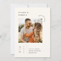 Convite de Save the Date de coração minimalista co