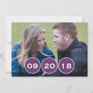 Convite de Save the Date de Foto com Círculos Mode