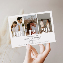 Convite de Save the Date de foto moderno minimalis