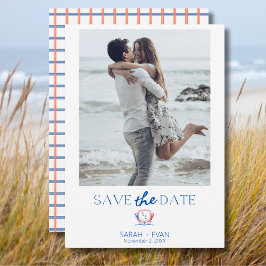 Convite de Save the Date de Lagosta com Foto Náuti