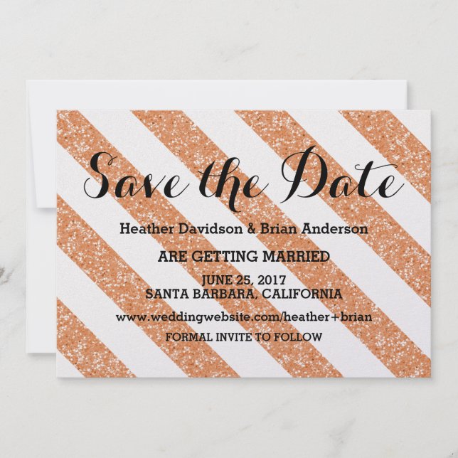 Convite de Save the Date de Listras com Olhar de B (Frente)
