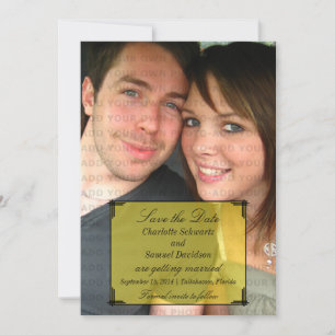 Convite de Save the Date de Moldura Art Deco Amare
