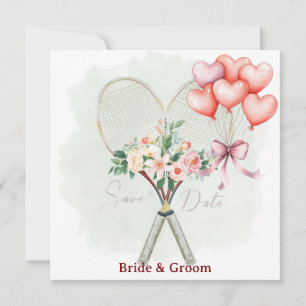 Convite de Save the Date de Ténis para Casamento 