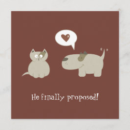 Convite de Save the Date engraçado de gato e cacho