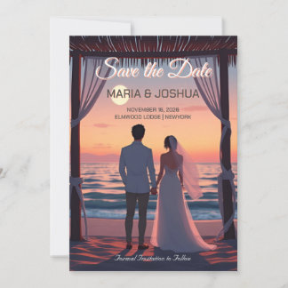 Convite de Save the Date Estilo Studio Ghibli