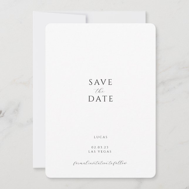 Convite de Save the Date Floral Moderno (Frente)
