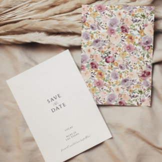 Convite de Save the Date Floral Moderno