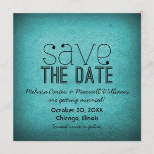 Convite de Save the Date Grunge Moderno em Verde Á